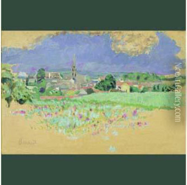 Champ De Fleurs A Vernonnet Vers 1907 Oil Painting - Pierre Bonnard