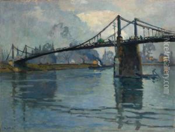 Le Pont Des Andelys, Le Long De La Seine Oil Painting - Robert Antoine Pinchon