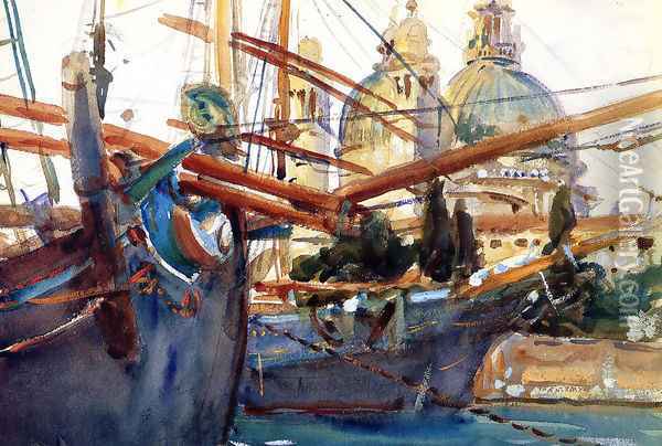 Behind the Salute Oil Painting - John Singer Sargent