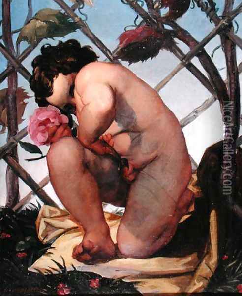 Cupid, 1830 Oil Painting - David Scott