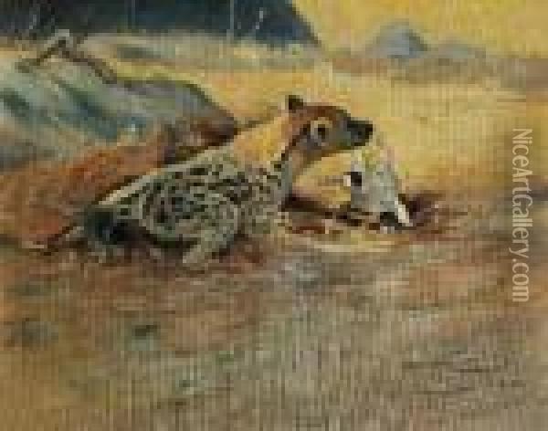 Hyane Oil Painting - Wilhelm Kuhnert