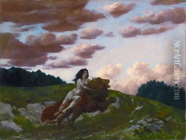 Kybele Cybele Oil Painting - Albert Welti