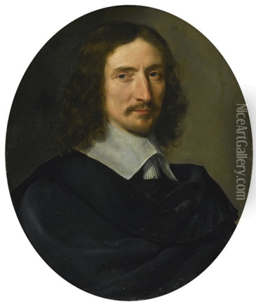 Portrait Of A Man, Bust Length Oil Painting - Philippe de Champaigne