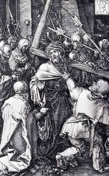 Bearing Of The Cross (Engraved Passion) Oil Painting - Albrecht Durer