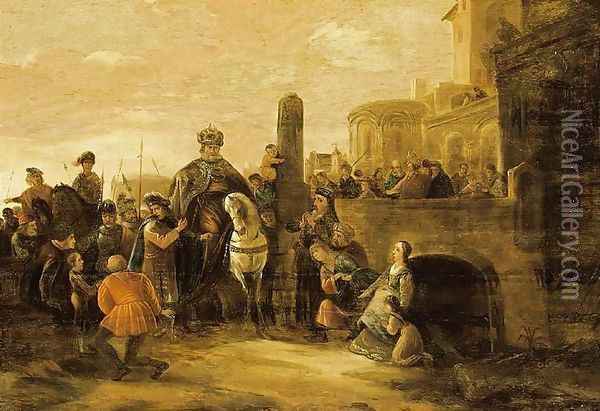 The Triumph of Mordechai Oil Painting - Jacob Willemsz de Wet the Elder