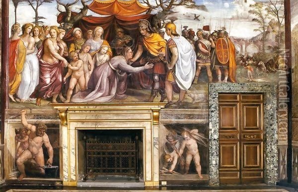 The Women of Darius's Family before Alexander the Great Oil Painting - Il Sodoma (Giovanni Antonio Bazzi)
