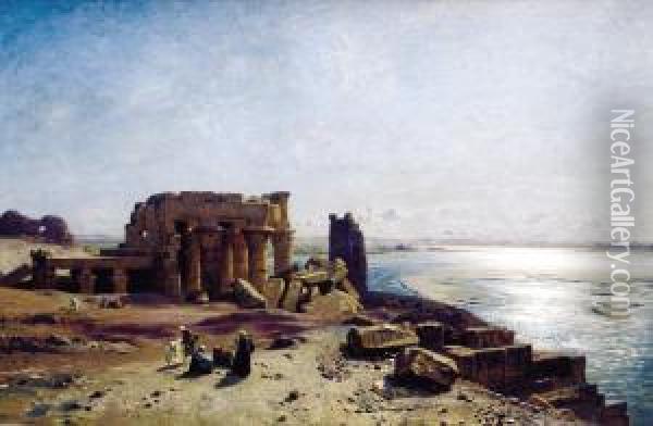 Les Ruines De Karnak Oil Painting - Ernst Carl Eugen Koerner