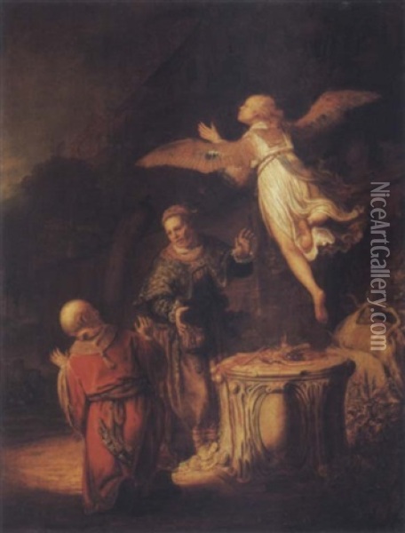 Sacrifice Of Manoah Oil Painting - Gerrit Willemsz Horst