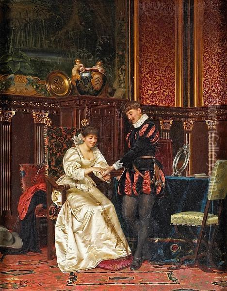 Is Love In The Future? Oil Painting - Frederic Soulacroix