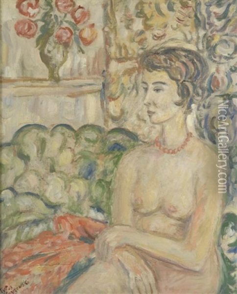 Femme Dans Un Interieur Oil Painting - Tytus Czyzewski