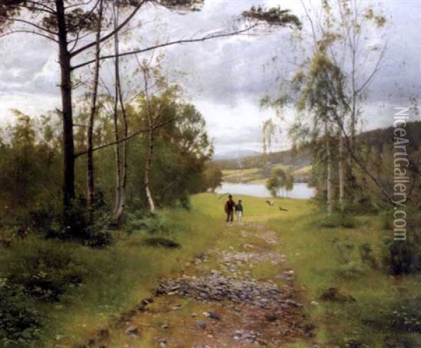 The Woodland Path Oil Painting - Sigvard Marius Hansen