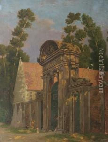 Gateway To A Chateau Oil Painting - Roger Eliot Fry