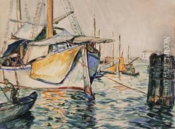 Hafenin Venedig Oil Painting - Albert Theer