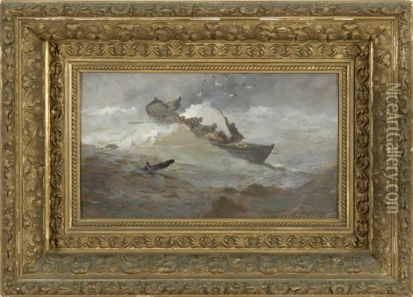 Going To The Wreck Oil Painting - Franklin Briscoe