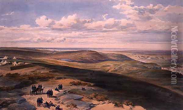 The Field of Inkerman, plate from The Seat of War in the East, pub. by Paul and Dominic Colnaghi and Co., 1856 Oil Painting - William Simpson