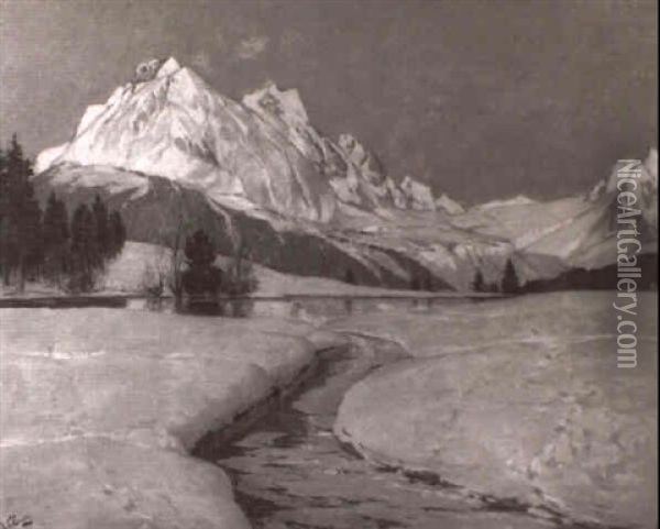 Winter Im Hochgebirge Oil Painting - Robert Franz Curry