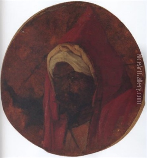 Portrait Of An Arab Oil Painting - Nikiforos (Nicephore) Lytras