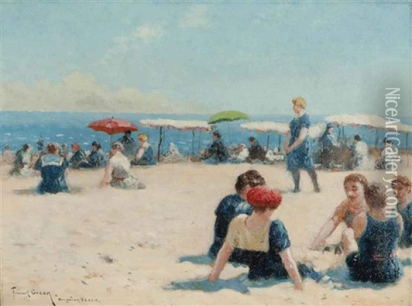 Brighton Beach Oil Painting - Frank Russell Green