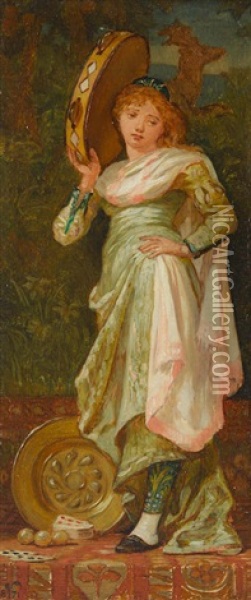 Study For Dancing Girl Oil Painting - Elihu Vedder
