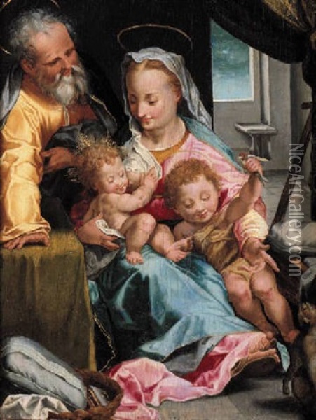 The Holy Family With The Infant Saint John The Baptist Oil Painting - Federico Barocci