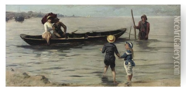 The Boat Ride Oil Painting - Johannes Marius ten Kate
