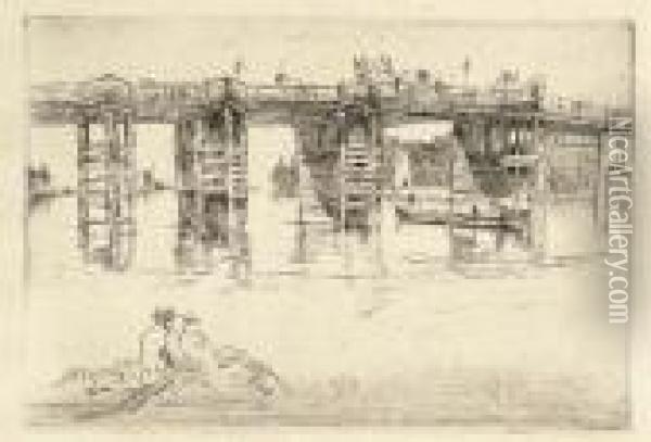 Old Putney Bridge Oil Painting - James Abbott McNeill Whistler
