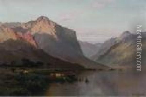 Loch Lomonde Oil Painting - Alfred de Breanski
