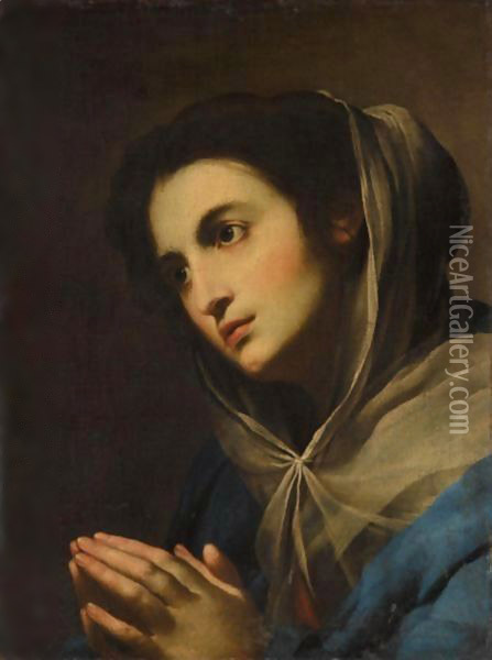Madonna In Preghiera Oil Painting - Massimo Stanzione