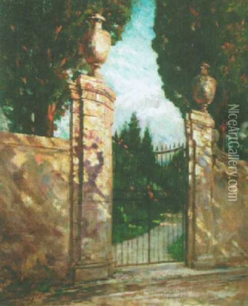 The Gate Oil Painting - James Carroll Beckwith