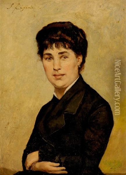 Portrait De Femme Oil Painting - Stanislas Lepine