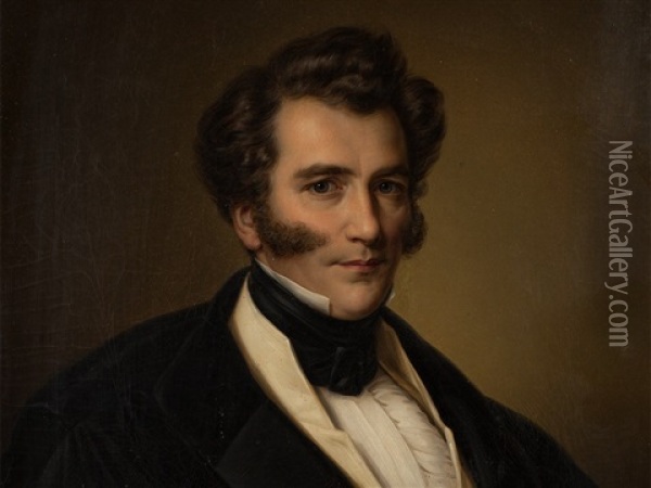 Gentleman's Portrait Oil Painting - Benjamin Orth