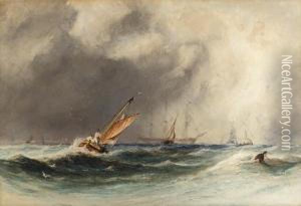 Off Boulogne Oil Painting - Charles Bentley
