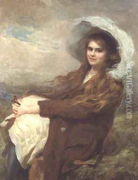 The Country Girl Oil Painting - J.V.R. Parsons