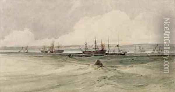 View of Sheerness Oil Painting - Francois Louis Thomas Francia