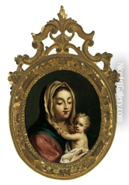Madonna Con Il Bambino Oil Painting - Jacopo Amigoni