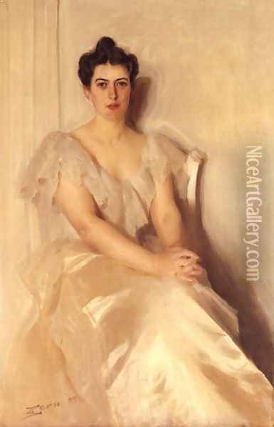 Mrs Frances Cleveland Oil Painting - Anders Zorn