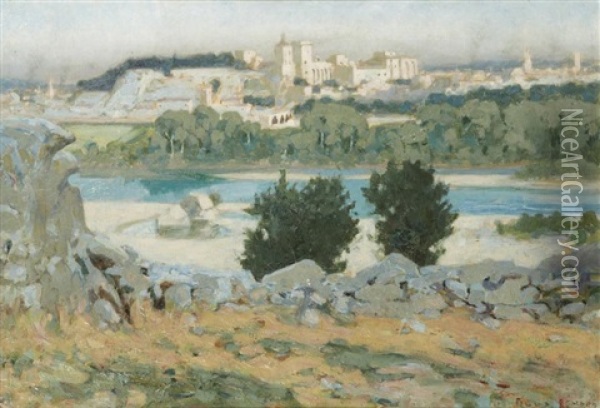 Avignon Oil Painting - Antonin Marius Auguste Roux-Renard