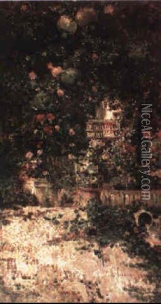 Rincon De Granada Oil Painting - Antonio Gomar y Gomar