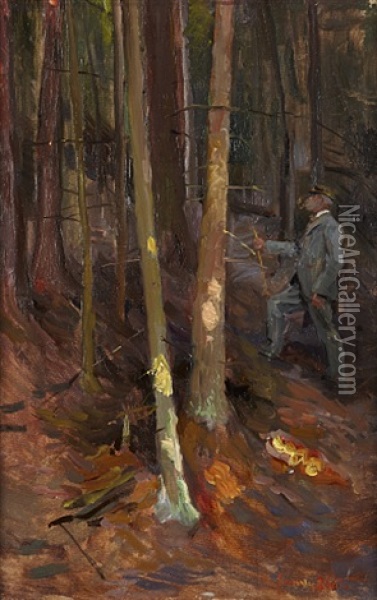 Skogen Oil Painting - Fanny Ingeborg Matilda Brate