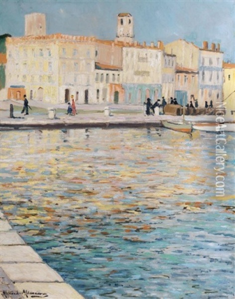 The Harbour Of Saint Tropez Oil Painting - Alexandre Altmann
