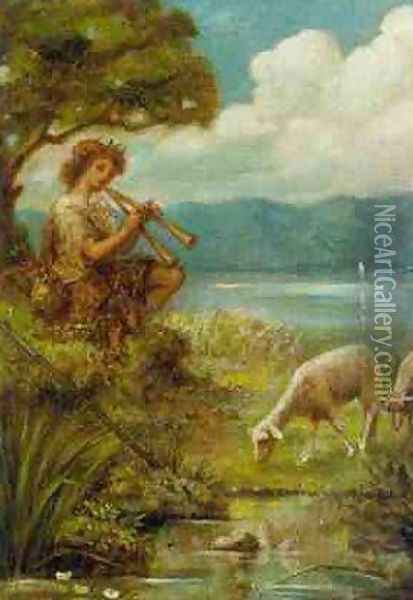 The Little Shepherd Oil Painting - Sir Philip Burne-Jones