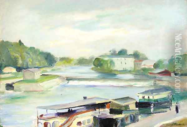 Au bord de la riviere Oil Painting - Henri Ottmann