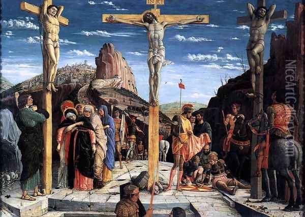 Crucifixion (Crocifissione) Oil Painting - Andrea Mantegna