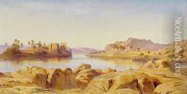 Philae Egypt Oil Painting - Edward Lear