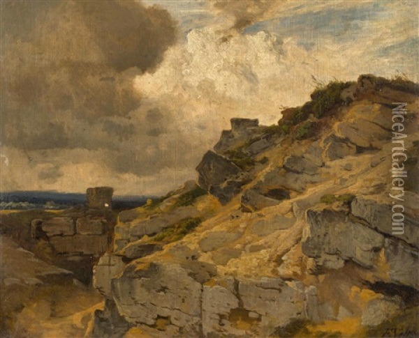 Ruinenlandschaft Oil Painting - Johann Friedrich Voltz