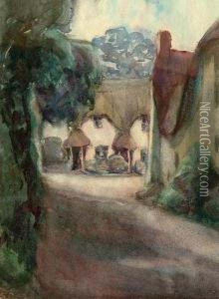 Cottages Oil Painting - Frances Mary Hodgkins