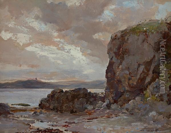 Rocky Coast Oil Painting - Archibald Kay