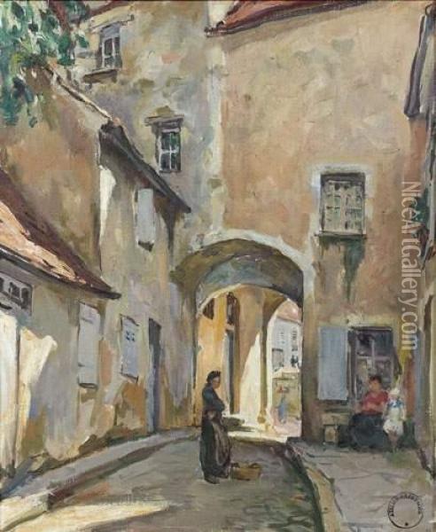Village Du Sud Oil Painting - Jules Eugene Pages