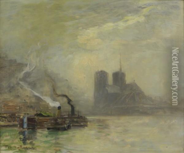 Notre-dame, Brume D'automne Oil Painting - Frank Myers Boggs