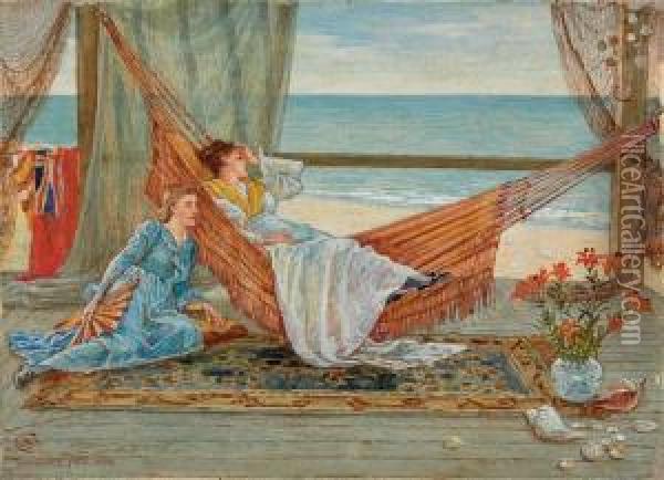 View From The Beach House, Nantucket Oil Painting - Walter Crane
